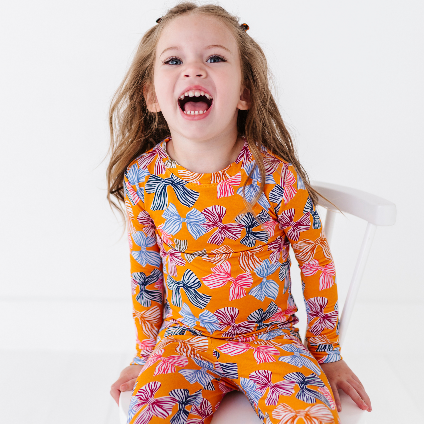 Mustard Bows Kids Pajamas