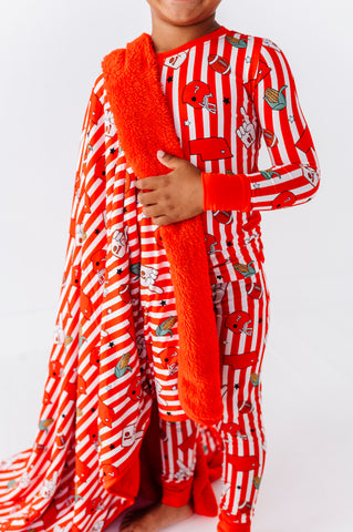 Game Day in Nebraska Fuzzy Blanket