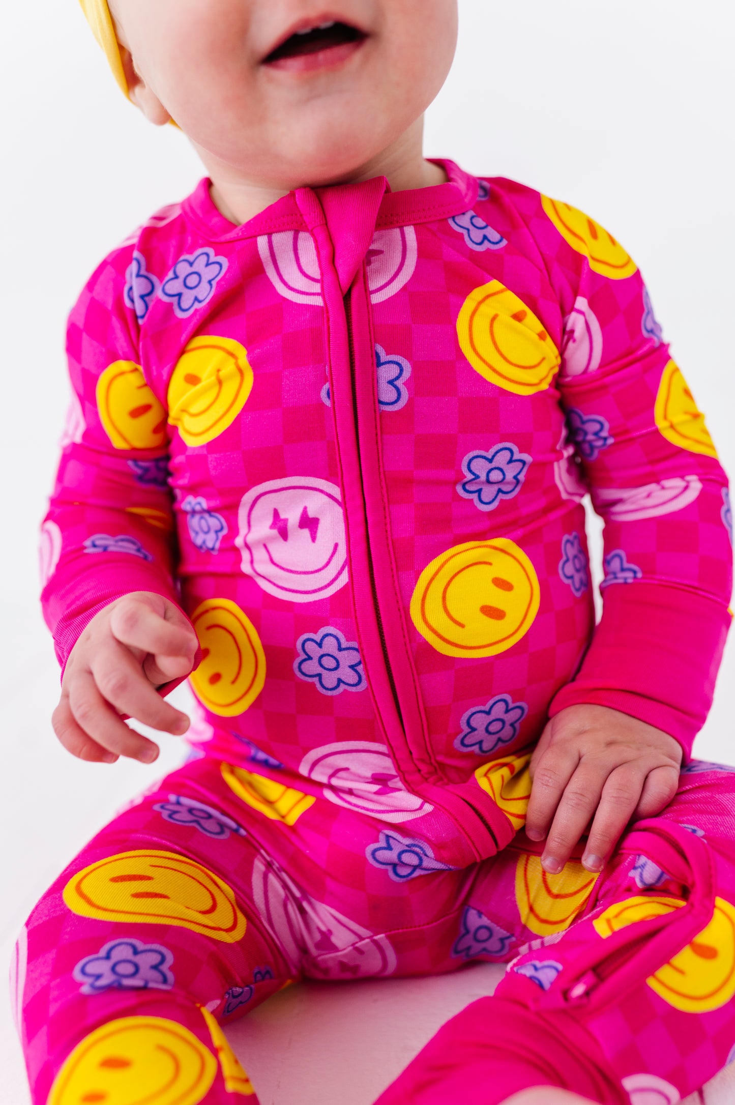 Neon Smiley Footies by Kiki and Lulu