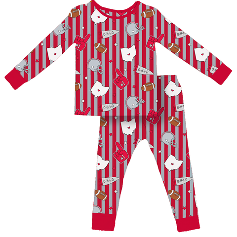 Game Day in Ohio Kids Pajamas - PREORDER