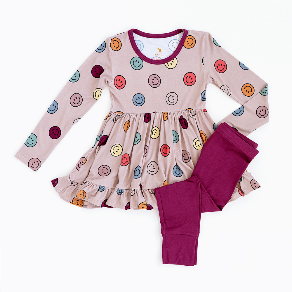 
                      
                        Smiley and I Know It Toddler/ Big Kid Peplum Set
                      
                    