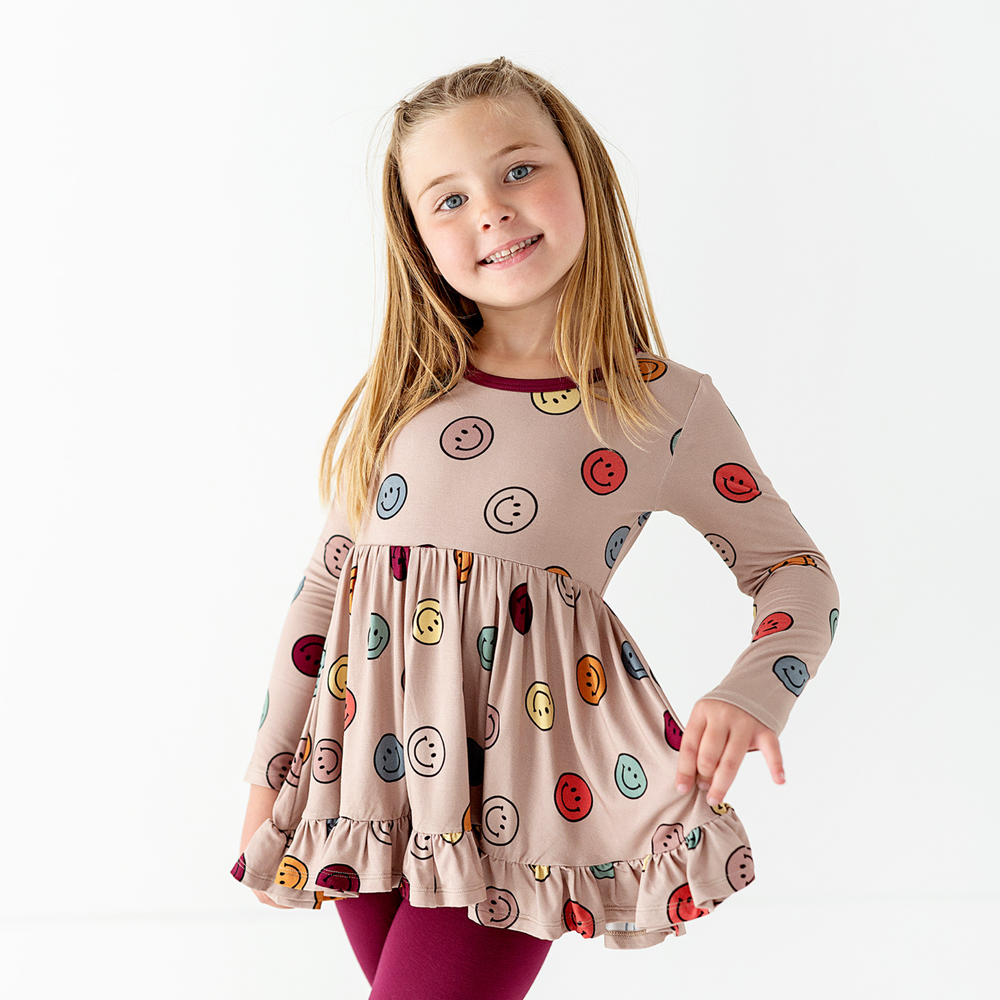 
                      
                        Smiley and I Know It Toddler/ Big Kid Peplum Set
                      
                    