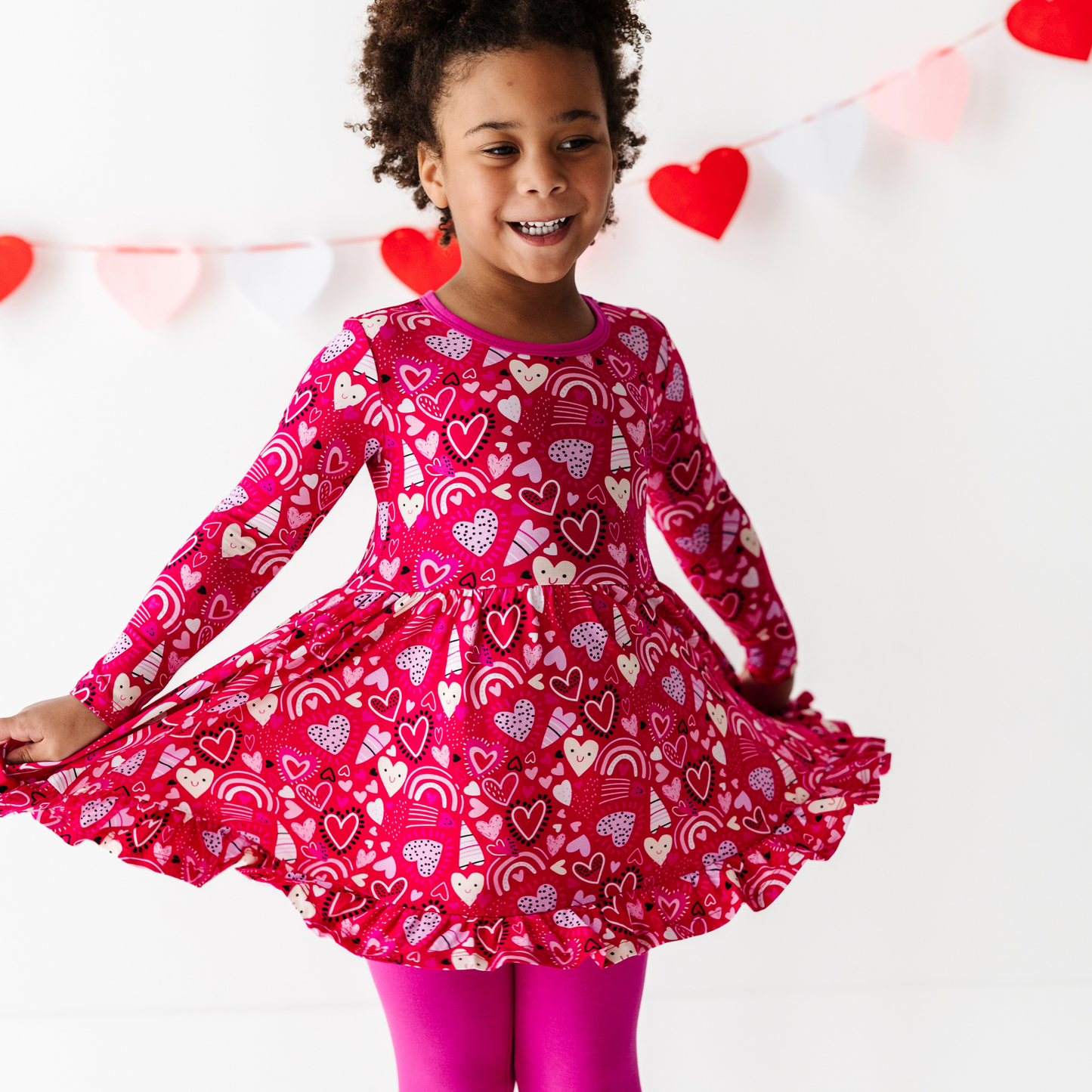 I Pink I Love You Toddler/ Big Kid Peplum Set