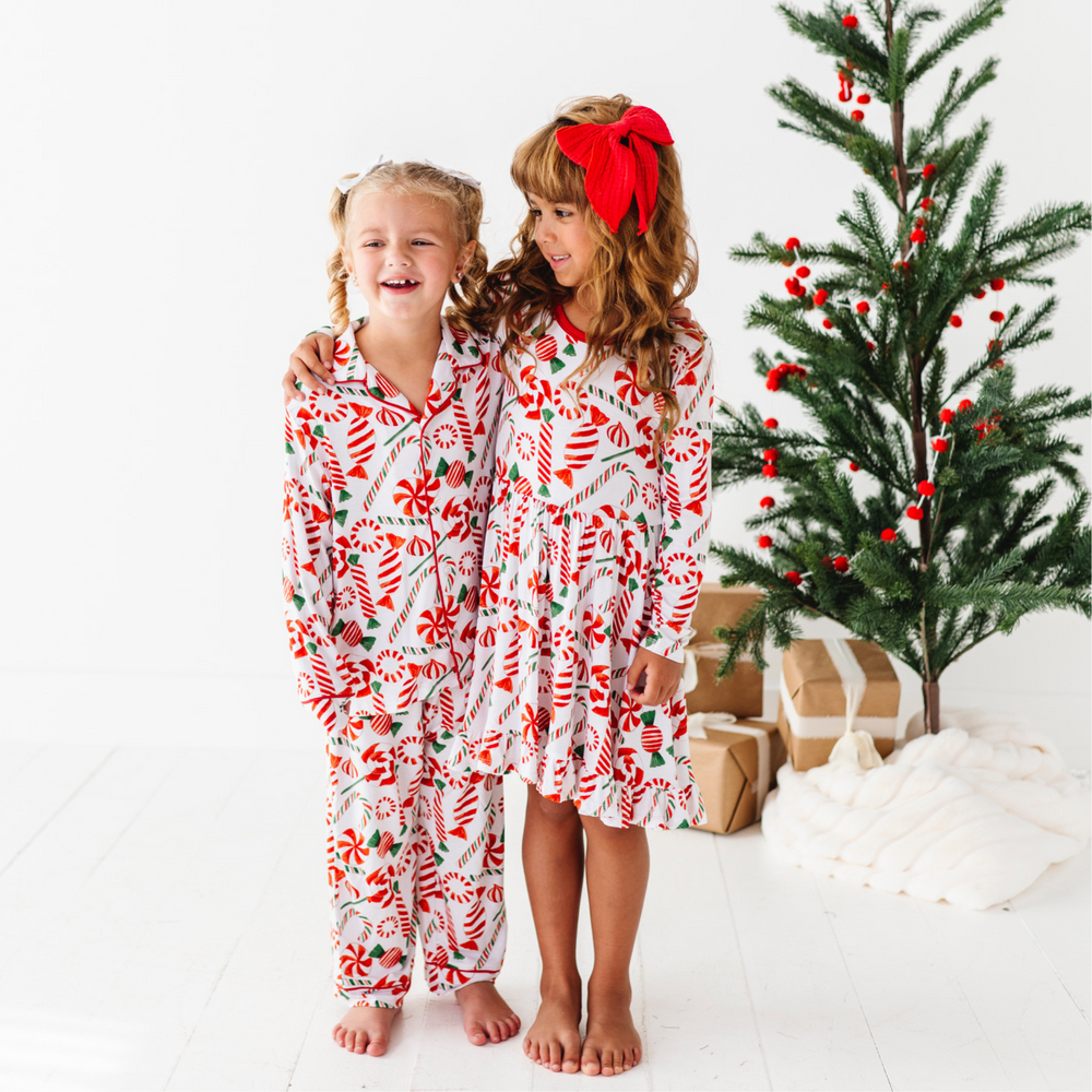 
                      
                        Girls in Peppermint Button Down Pajamas by Kiki and Lulu
                      
                    