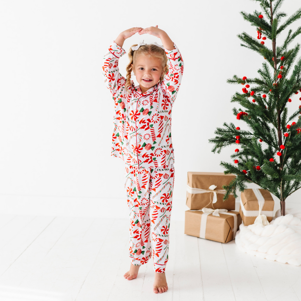 
                      
                        Girl in Peppermint Button Down Pajamas by Kiki and Lulu
                      
                    