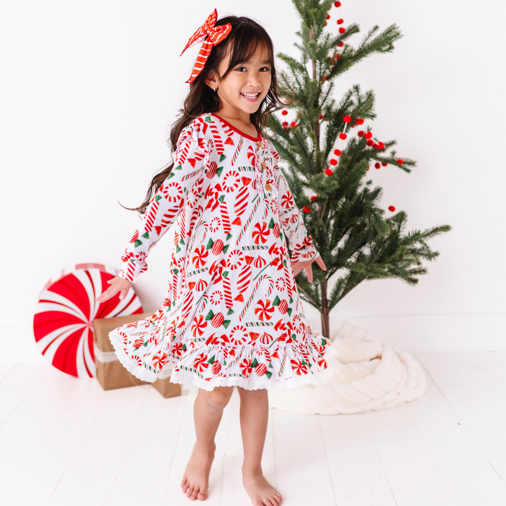 
                      
                        Peppermint Christmas girls nightgown
                      
                    