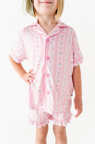 Everything's Coming Up Roses Button-Down Short Set Pajamas
