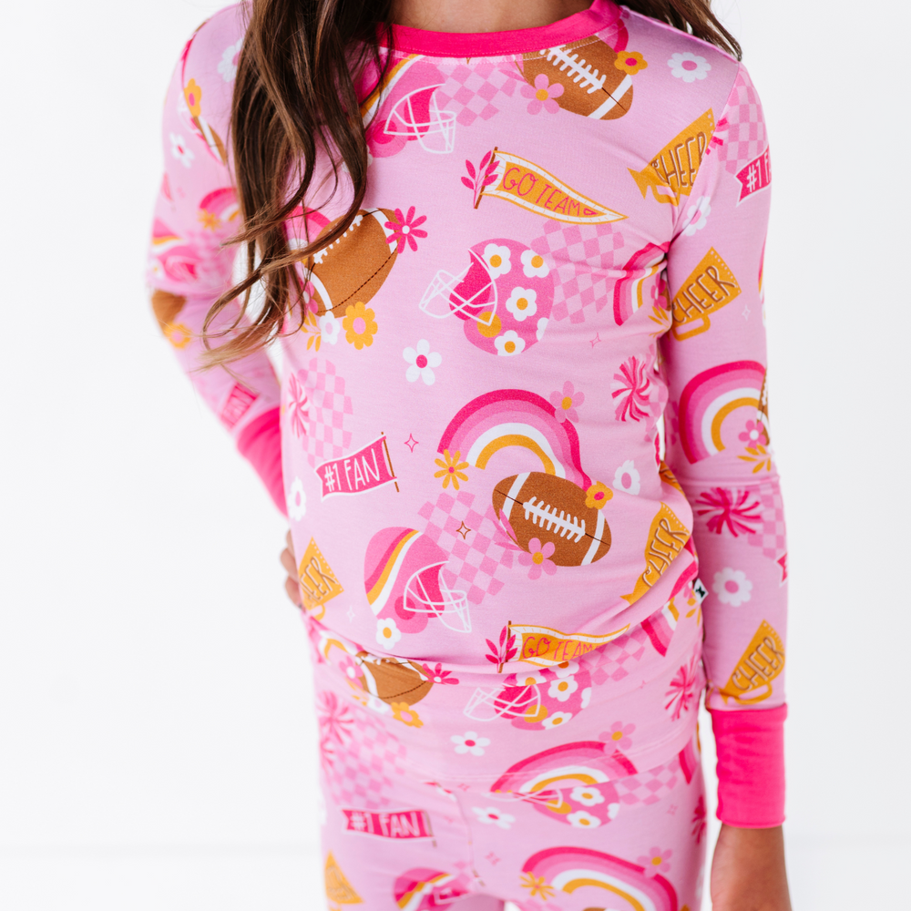 Pink Football Pajamas by Kiki and Lulu