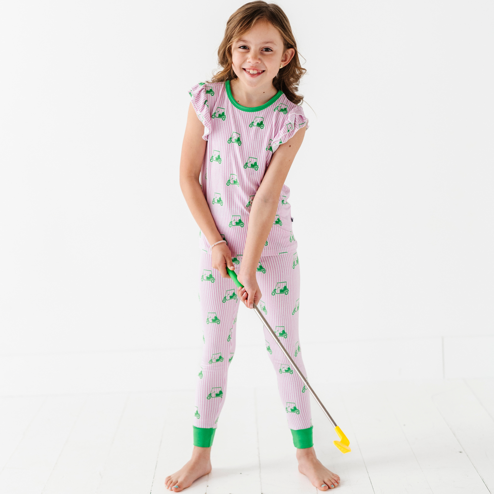 Who's Your Caddy? Pink Golf Ruffle Pajamas Toddler/Kids