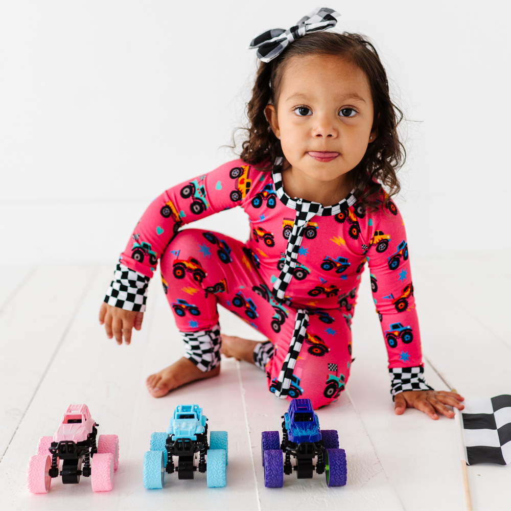 
                      
                        Girl in Monster Truck Pajamas
                      
                    