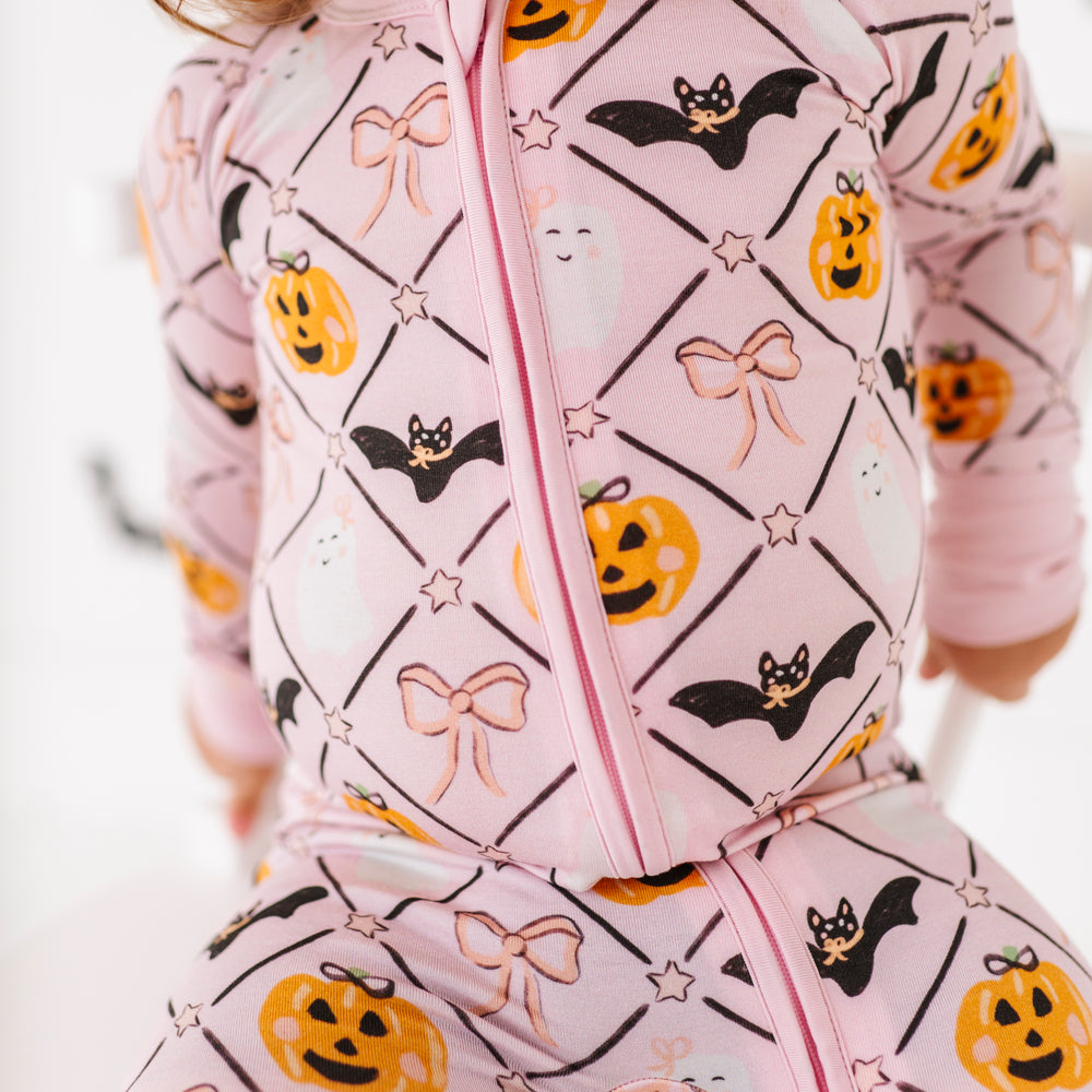 Pink Girls Halloween Pajamas 