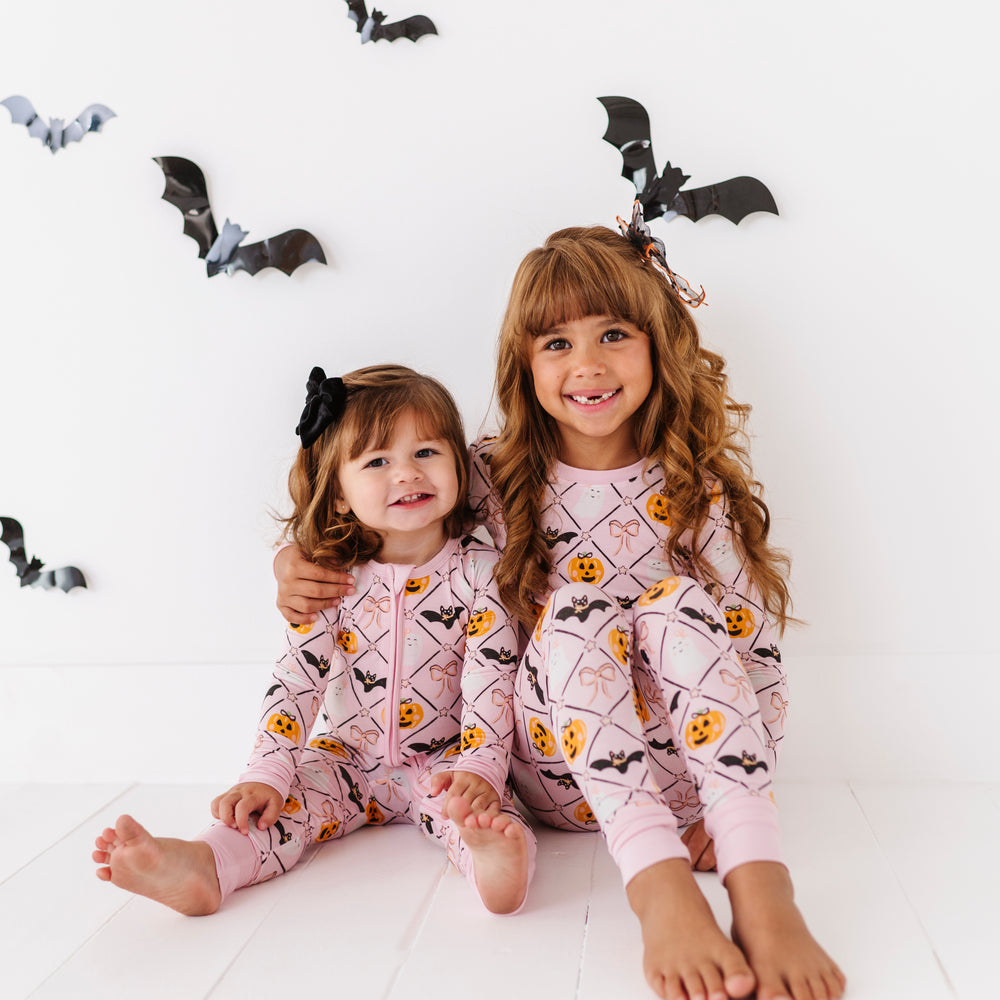 
                      
                        Pink Girls Halloween Pajamas Sibling Matching 
                      
                    