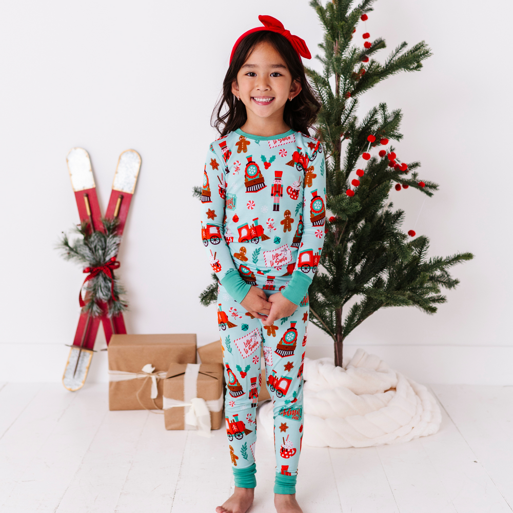 Christmas Train Pajamas by Kiki and Lulu