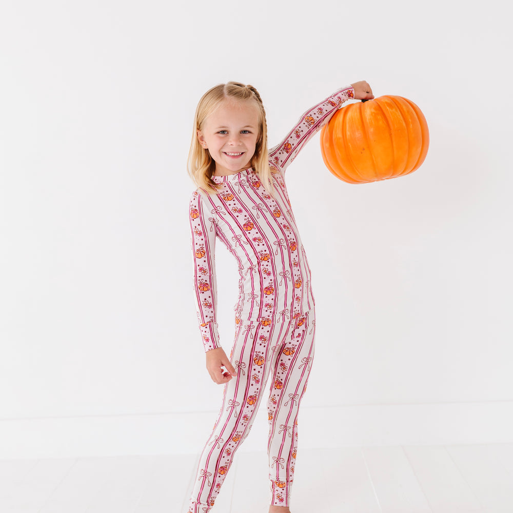 
                      
                        Pumpkin Bow Pajamas Fall Kiki and Lulu
                      
                    