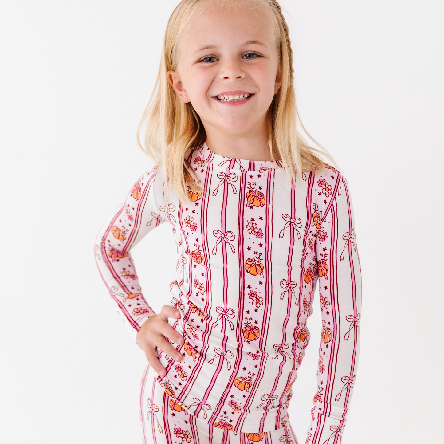 Pumpkin Bow Pajamas by Kiki and Lulu
