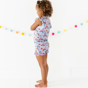 It's All Flowers and Rainbows Ruffle Short Set Toddler/Kids