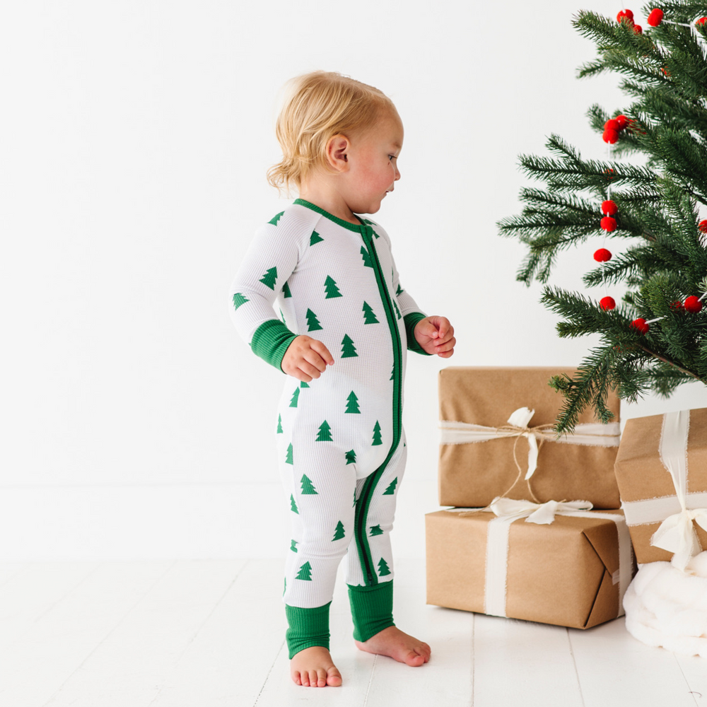 
                      
                        Tree waffle knit pajamas 
                      
                    