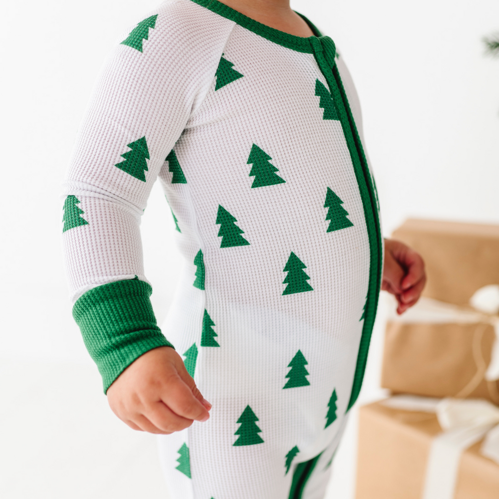 
                      
                        Tree waffle knit pajamas 
                      
                    