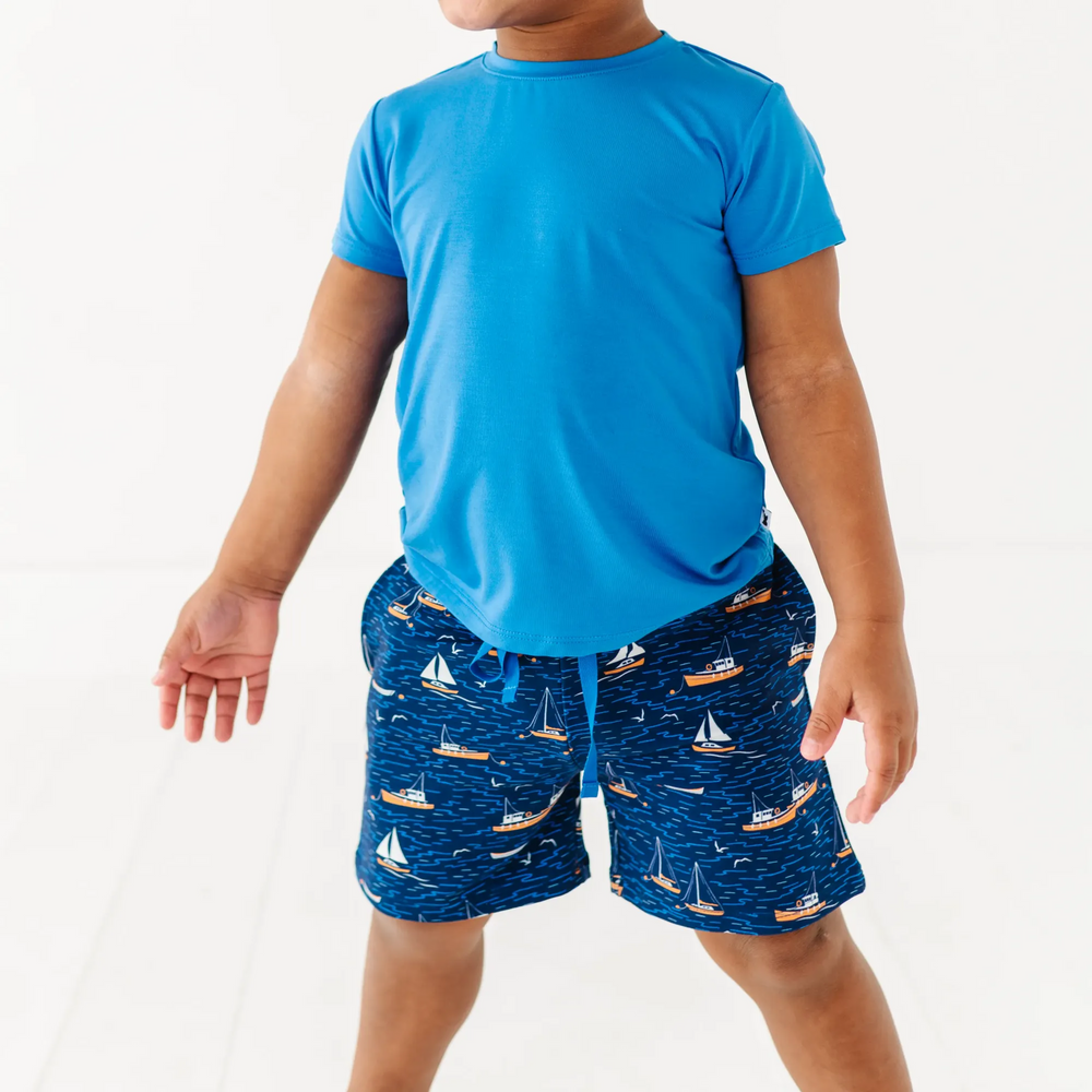 
                      
                        Boy in Sailboat shorts by Kiki and Lulu
                      
                    