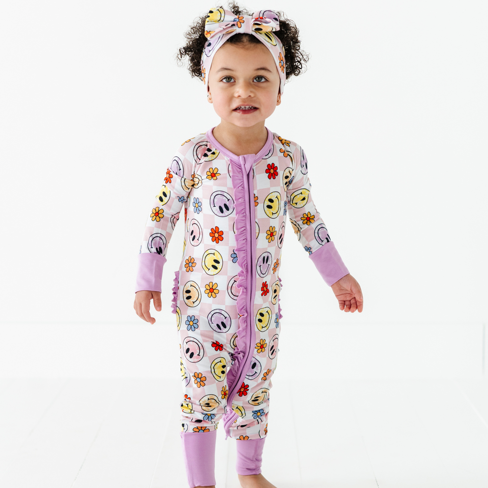 
                      
                        Smiley Daze Convertible Footies with Ruffle
                      
                    