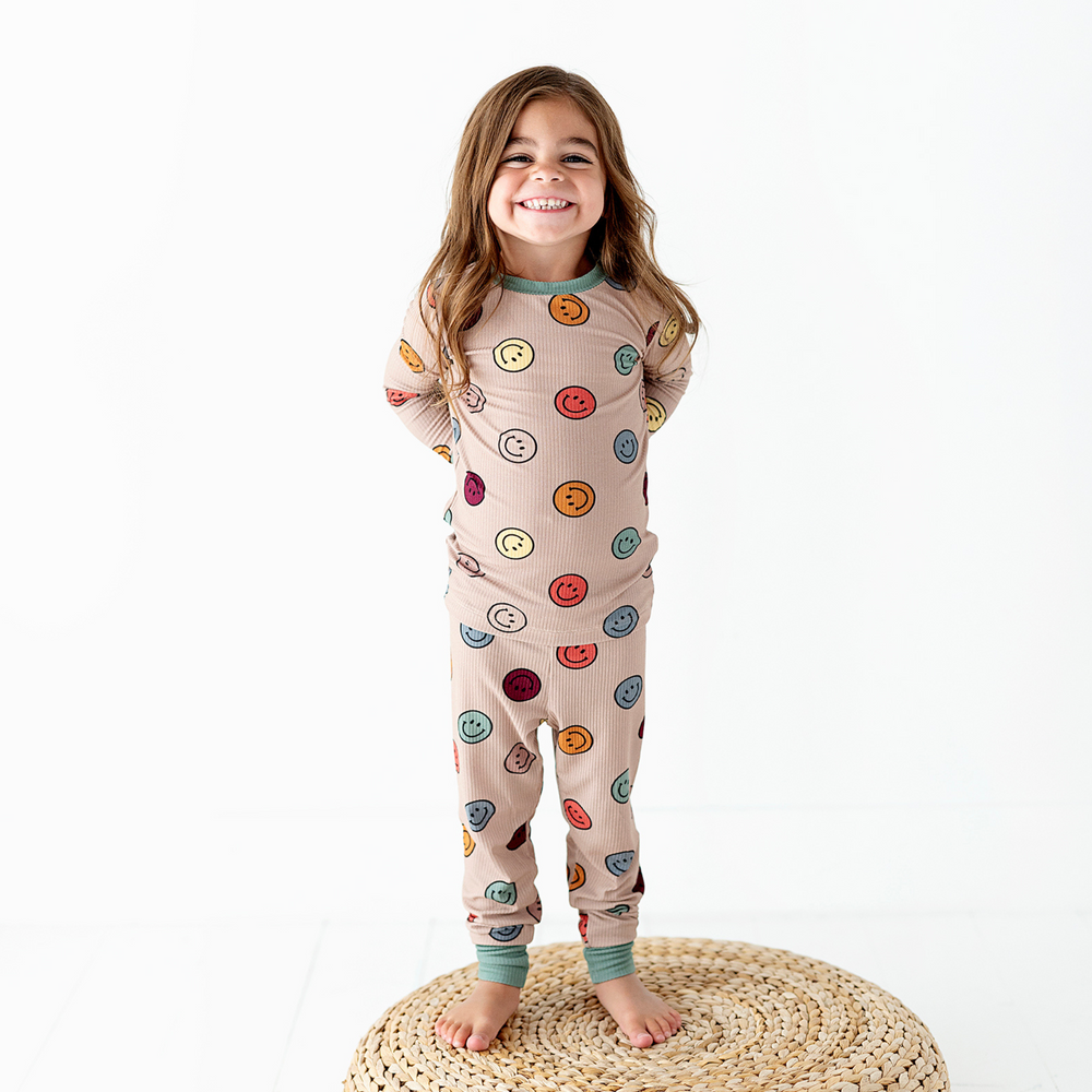 Smiley and I Know It Toddler/ Big Kid Ribbed Pajamas