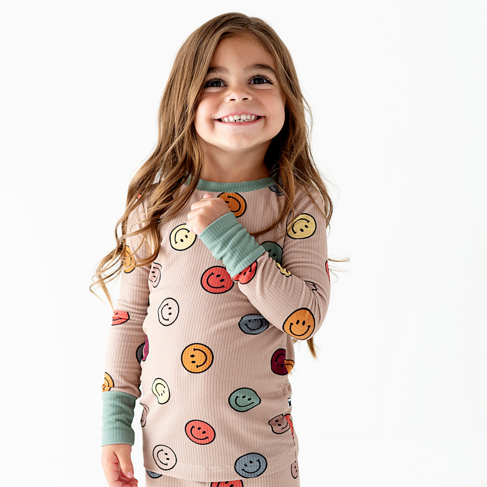 Smiley and I Know It Toddler/ Big Kid Ribbed Pajamas