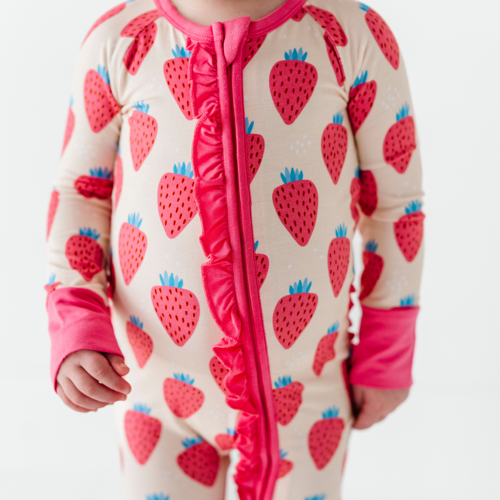 
                      
                        You're My Jam Strawberry Convertible Footies with Ruffle
                      
                    