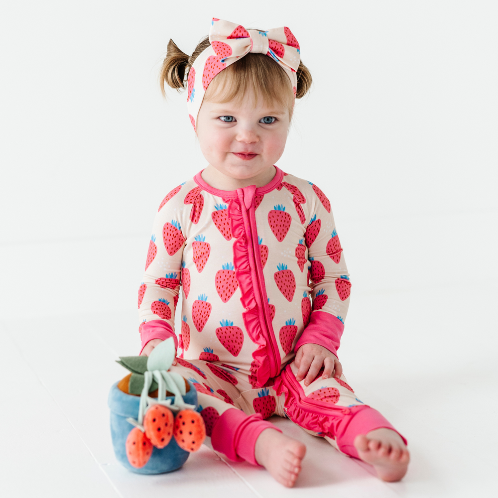 
                      
                        You're My Jam Strawberry Convertible Footies with Ruffle
                      
                    