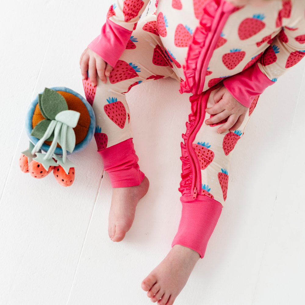 
                      
                        You're My Jam Strawberry Convertible Footies with Ruffle
                      
                    