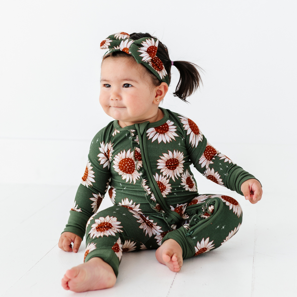 
                      
                        Rustic Blooms Ribbed Convertible Footies with Ruffle
                      
                    