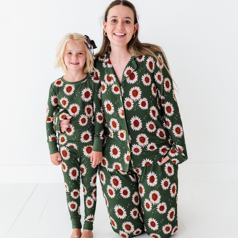 
                      
                        Sunflower ribbed bamboo pajamas mom  daughter matchingSunflower ribbed bamboo pajamas mom  daughter matching
                      
                    