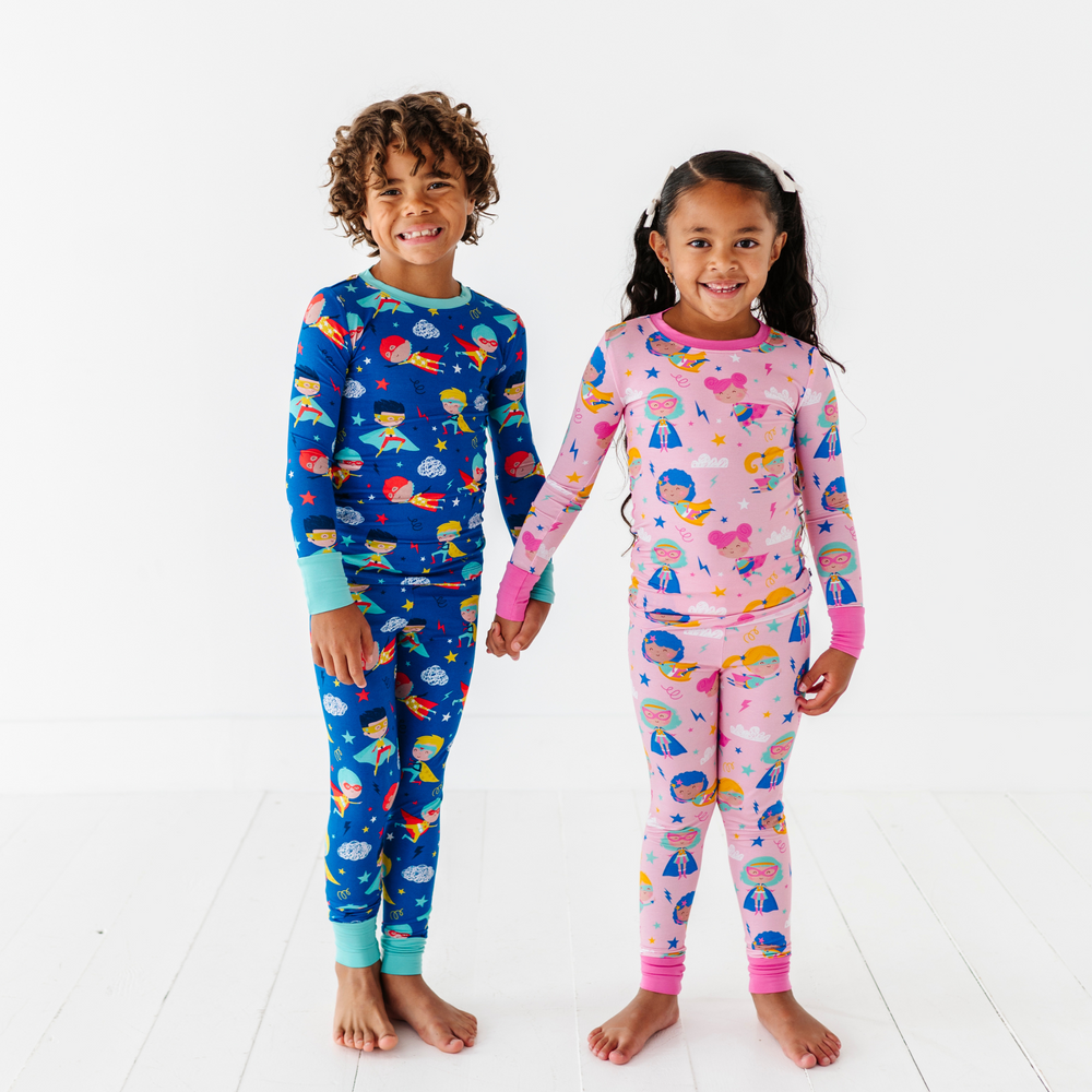 
                      
                        Sibling Matching Superhero Pajamas for kids by Kiki and Lulu
                      
                    