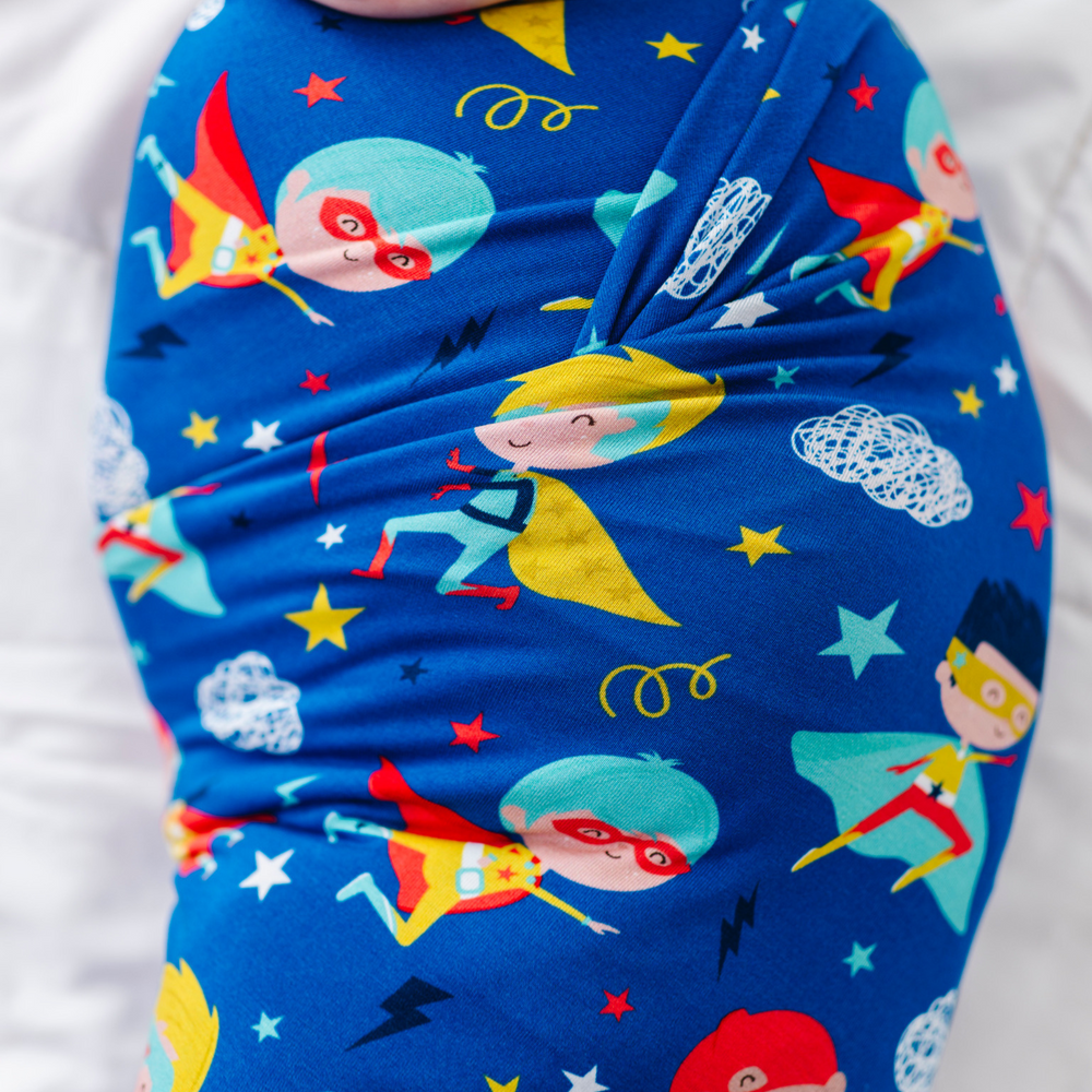 Cozy & Courageous Superhero Swaddle Set with Hat