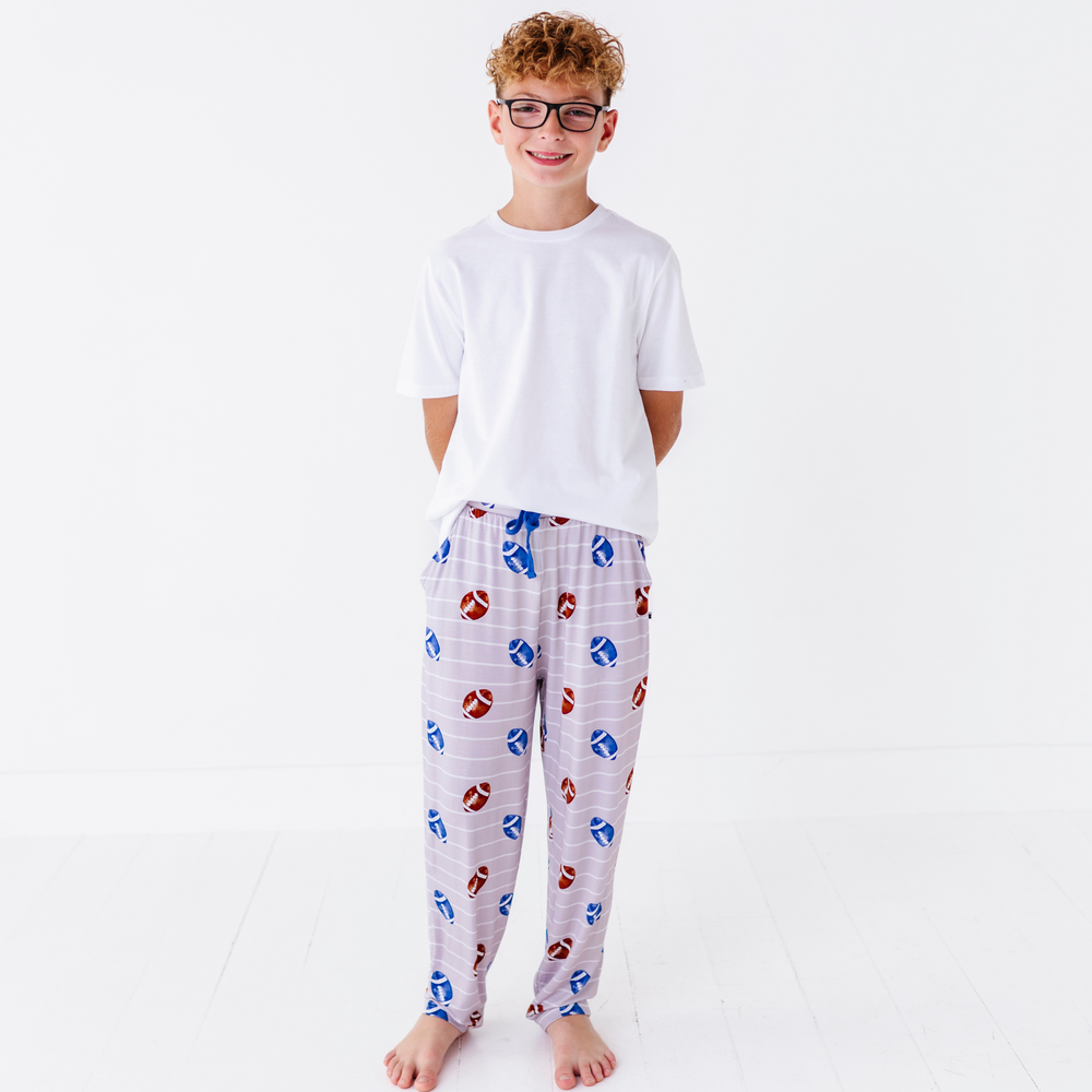 Teen in Football Lounge Pants