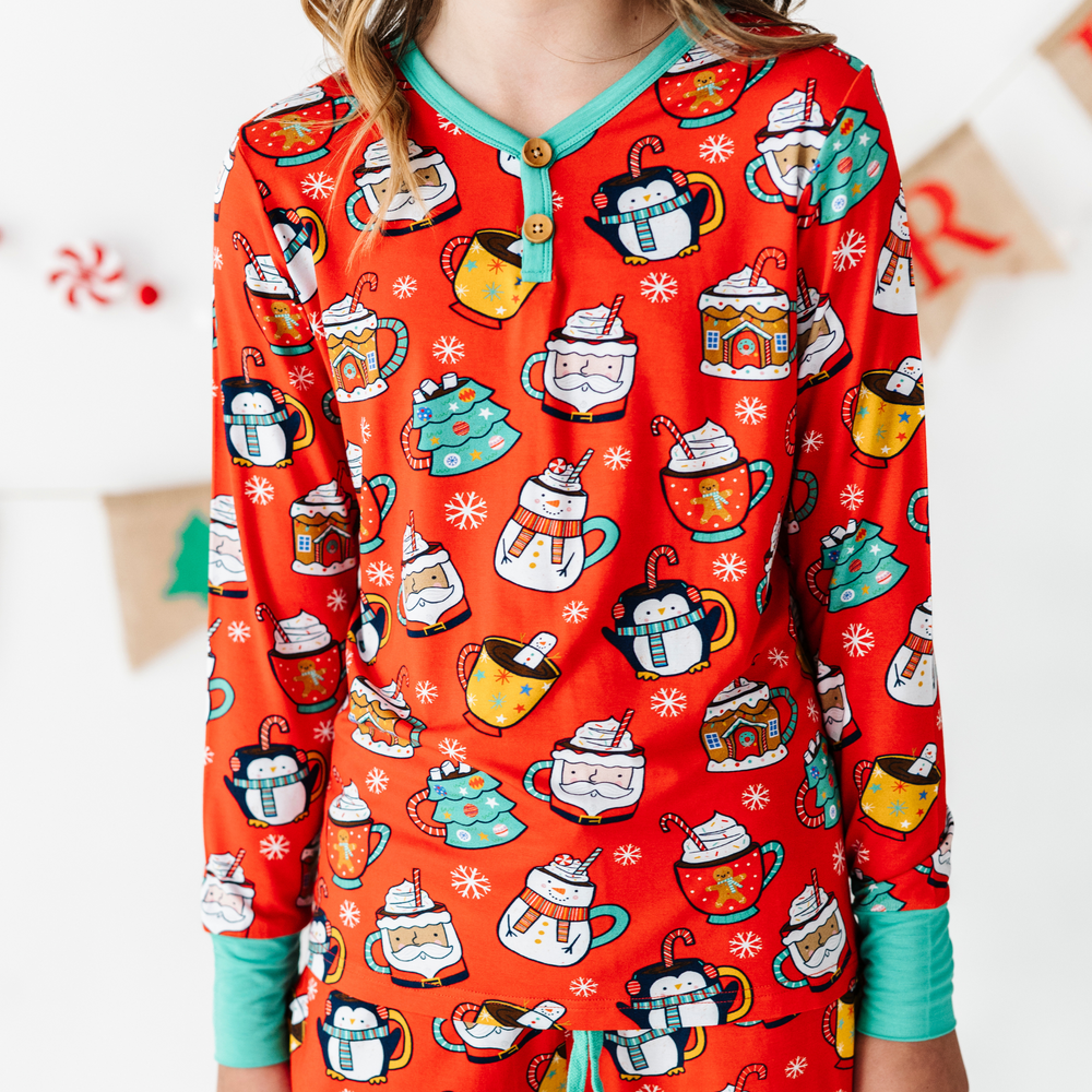 
                
                    Load image into Gallery viewer, Wake me Up Before You Cocoa Pajama Set - Bigger Kids (Girls)
                
            