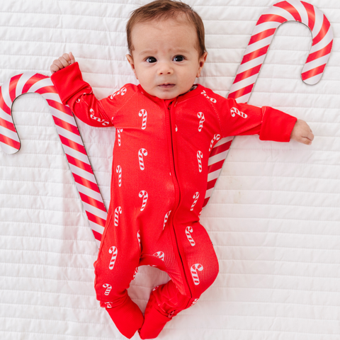 Sweet & Stripey Ribbed Convertible Footies