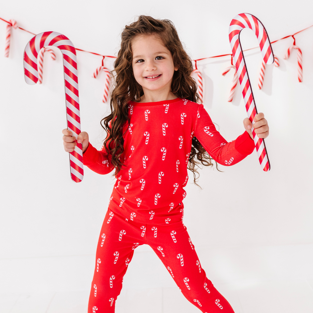 Sweet & Stripey Ribbed Kids Pajamas