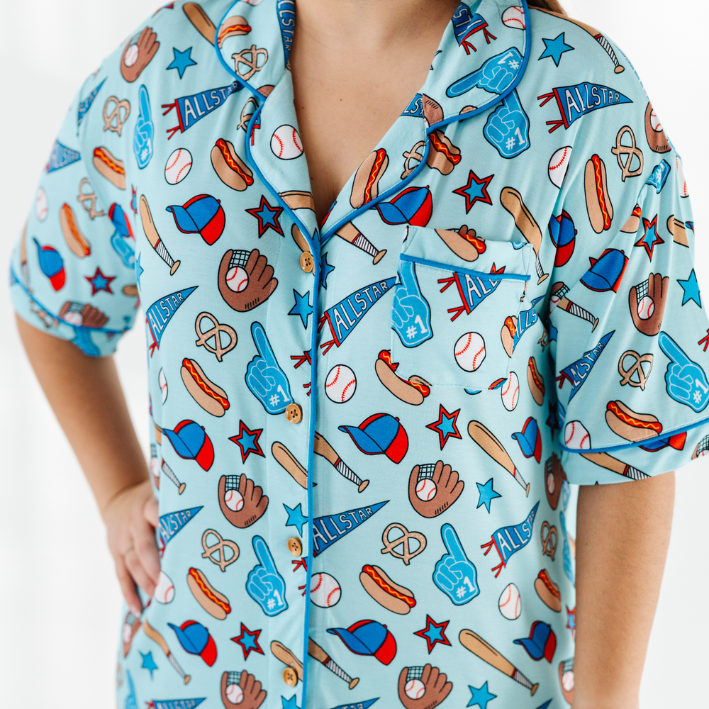 
                      
                        No Place Like Home Blue Baseball Mama Nightgown
                      
                    