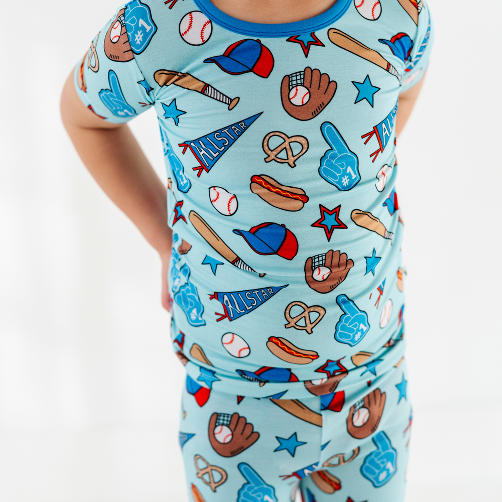 No Place Like Home Blue Baseball Toddler/Big Kid Pajamas