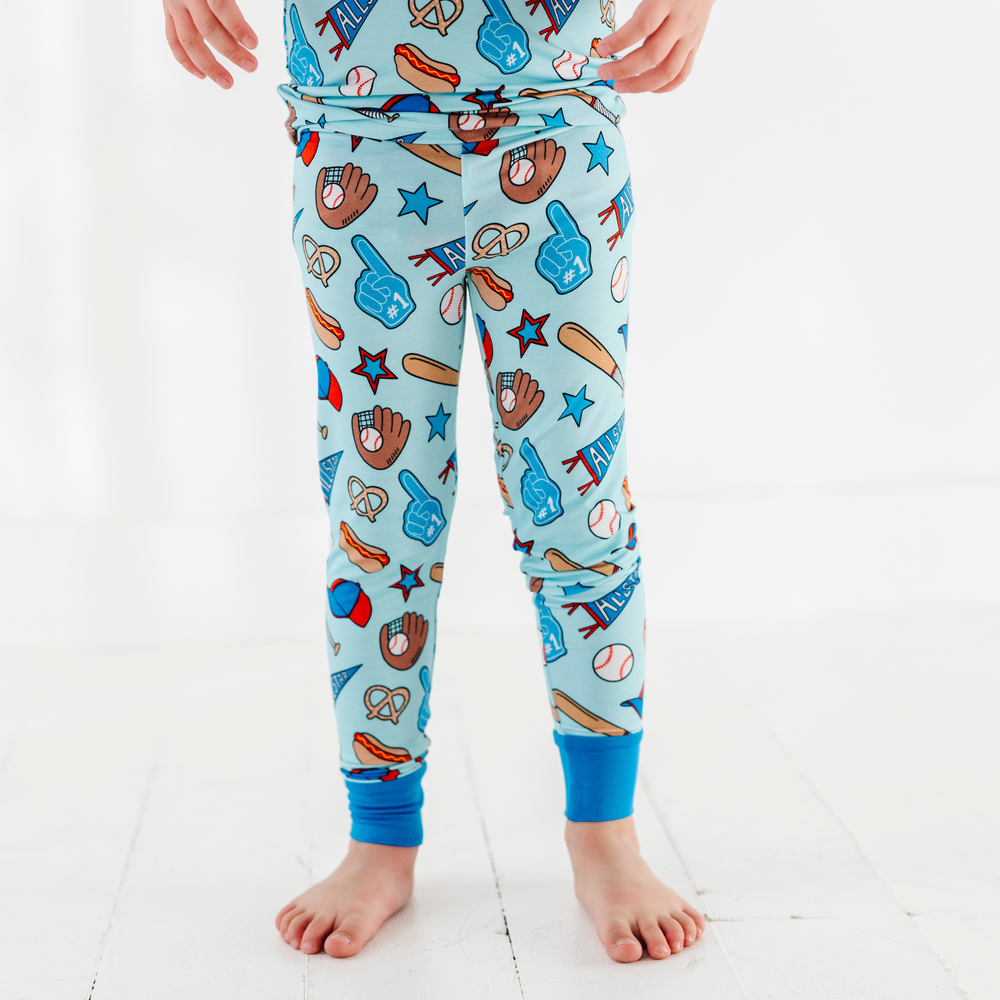 No Place Like Home Blue Baseball Toddler/Big Kid Pajamas