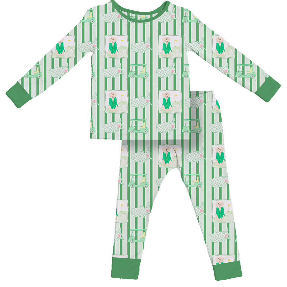 Masters- Inspired Kids Pajamas Green- PREORDER  (EST SHIP DATE EARLY MARCH)