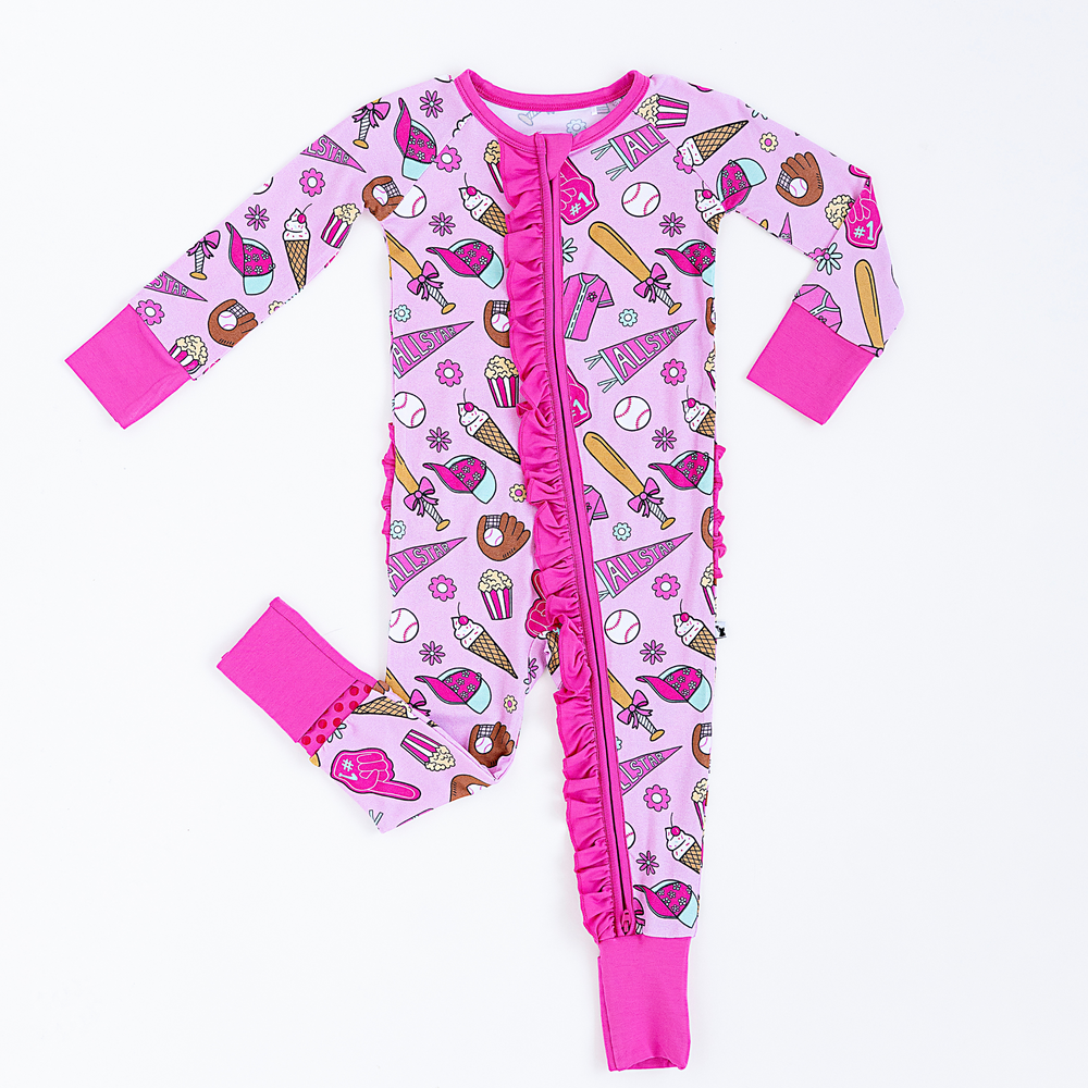 
                      
                        No Place Like Home Pink Convertible Footies with Ruffle
                      
                    