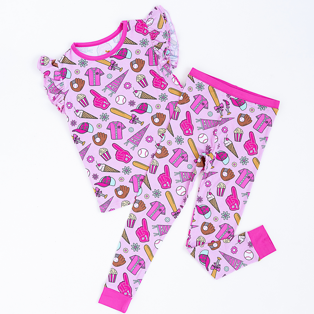 
                      
                        Pink Baseball Pink Ruffle Pajamas Toddler/Kids
                      
                    