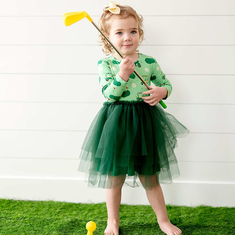 
                      
                        No ifs, ands, or Putts Toddler Dress With Tulle
                      
                    