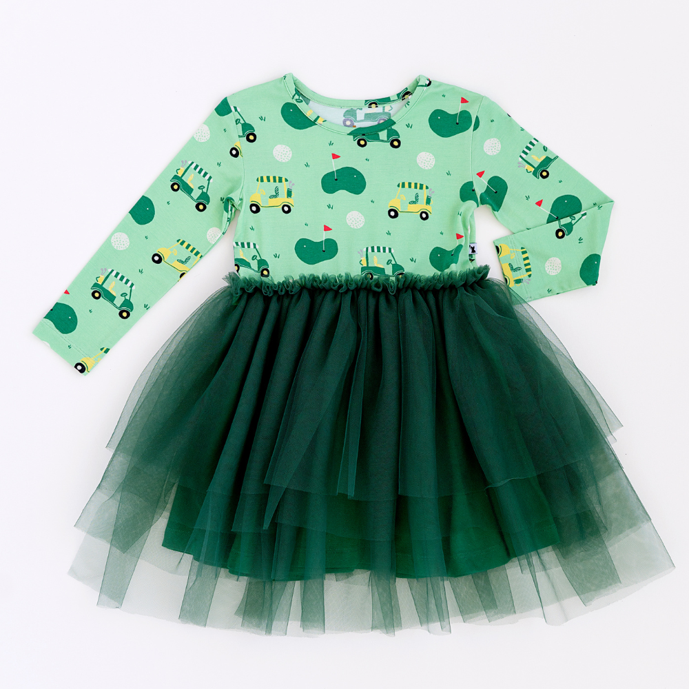 
                      
                        No ifs, ands, or Putts Toddler Dress With Tulle
                      
                    